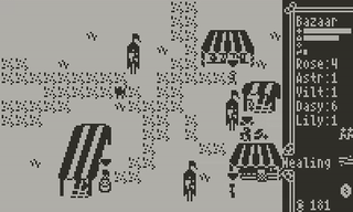 Animated image going to the central-west part of town and entering the dungeon.